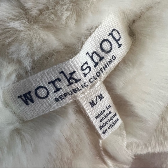 Workshop Republic Clothing Cream Faux Fur Vest - Picture 8 of 9